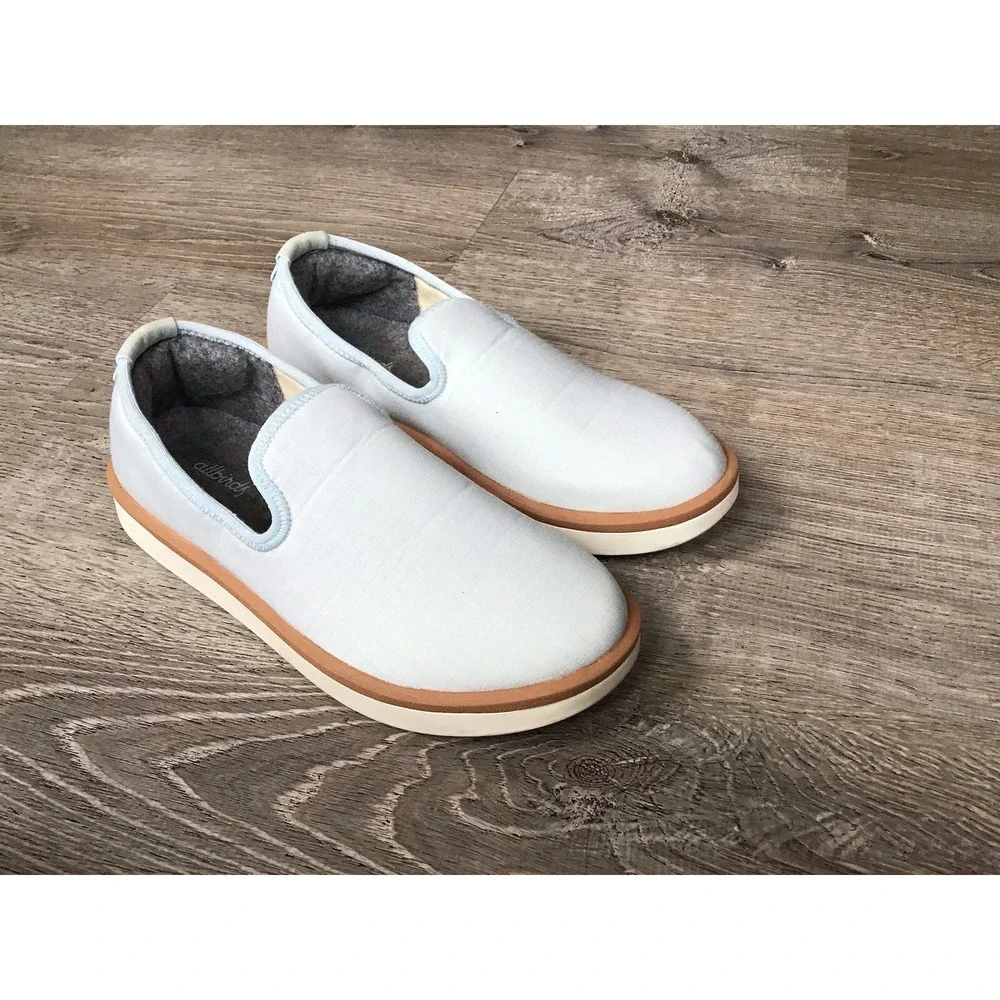 Allbirds Wool Loungers Woven Slip On Shoes Slippers Women's Size 7 Light Blue